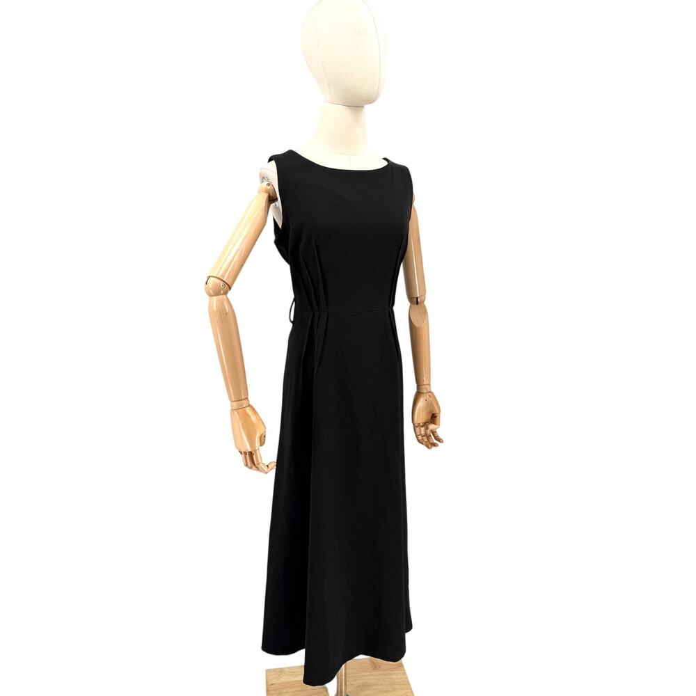 Donna Karan Black Minimalist Sleeveless Office Wear Maxi Dress
